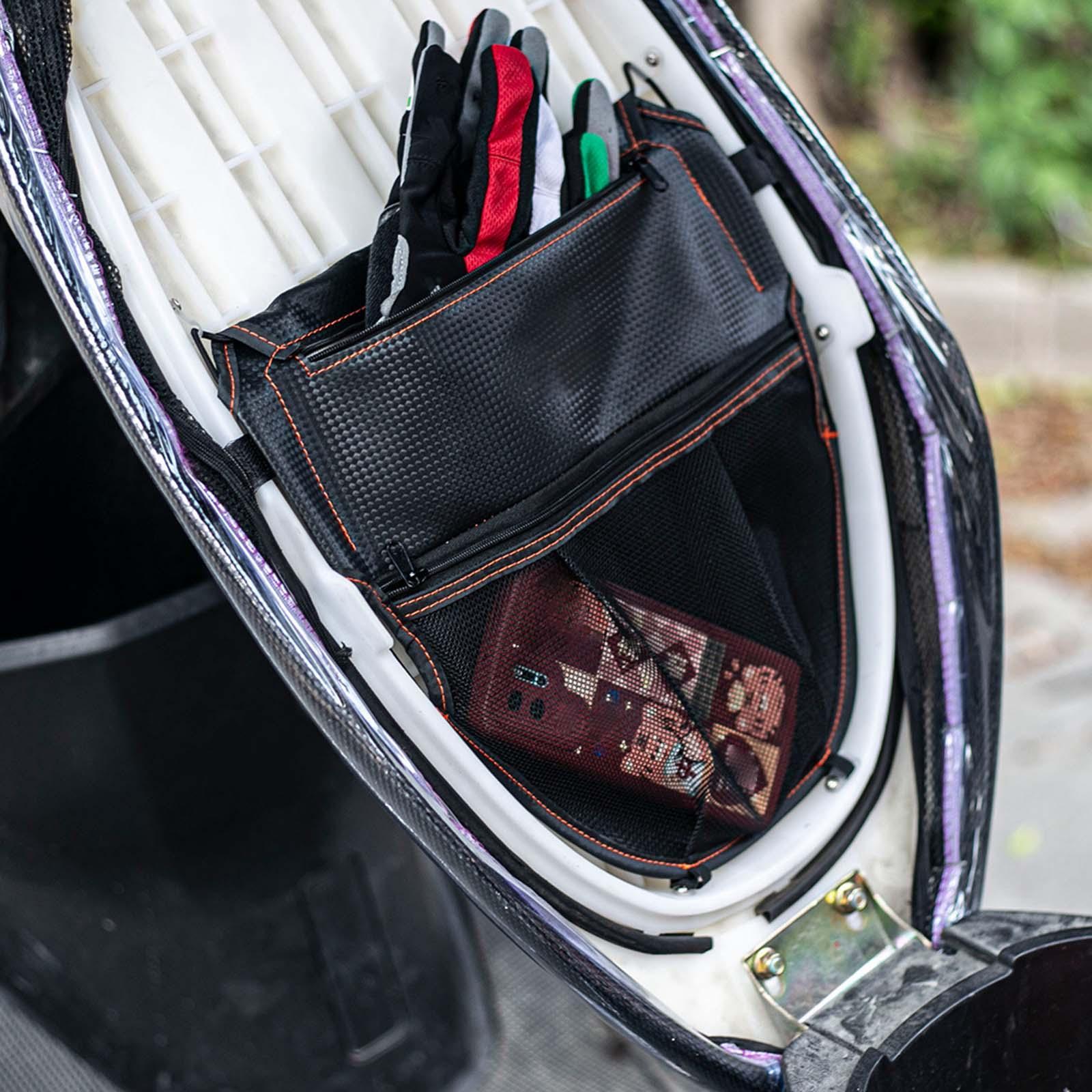 Motorcycle under Seat Storage Bag Sturdy Easy to Install Polyester Organizer