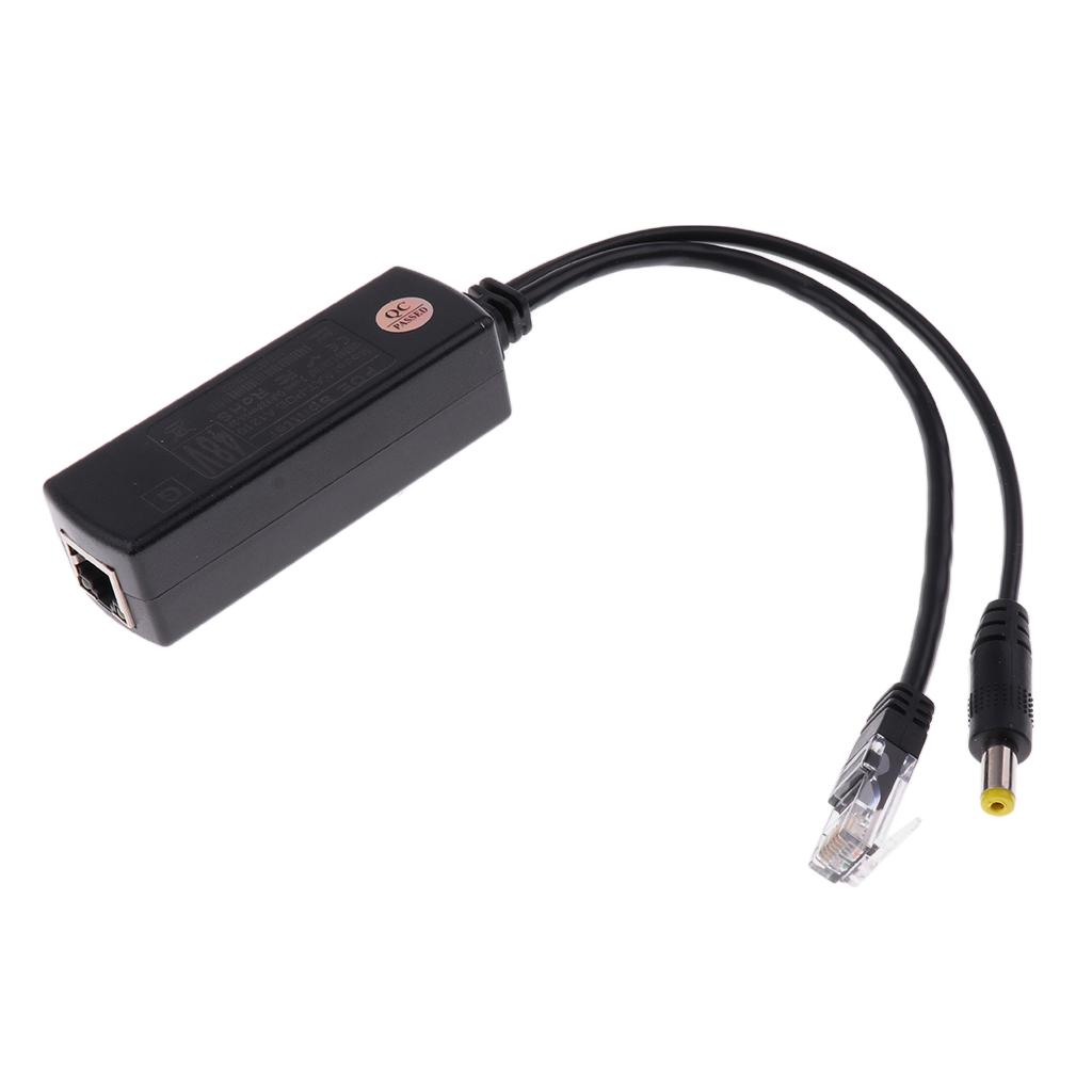 IEEE802.3AF Standard 12V 2A Output 10/100M PoE Splitter lan Connector Power Ethernet for IP Camera