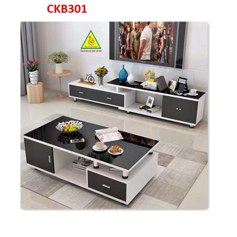 Kệ tivi và bàn trà phong cách hiện đại CKB301 - Nội thất lắp ráp Viendong Adv
