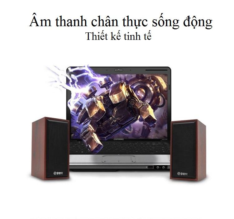 Bộ 2 loa nghe nhạc để bàn siêu trầm âm thanh chất lượng HiFi cực đỉnh V-7