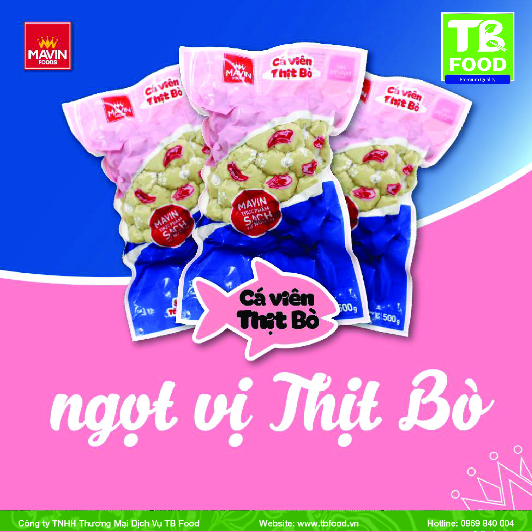 - Cá viên Thịt bò 80 - túi 500gr