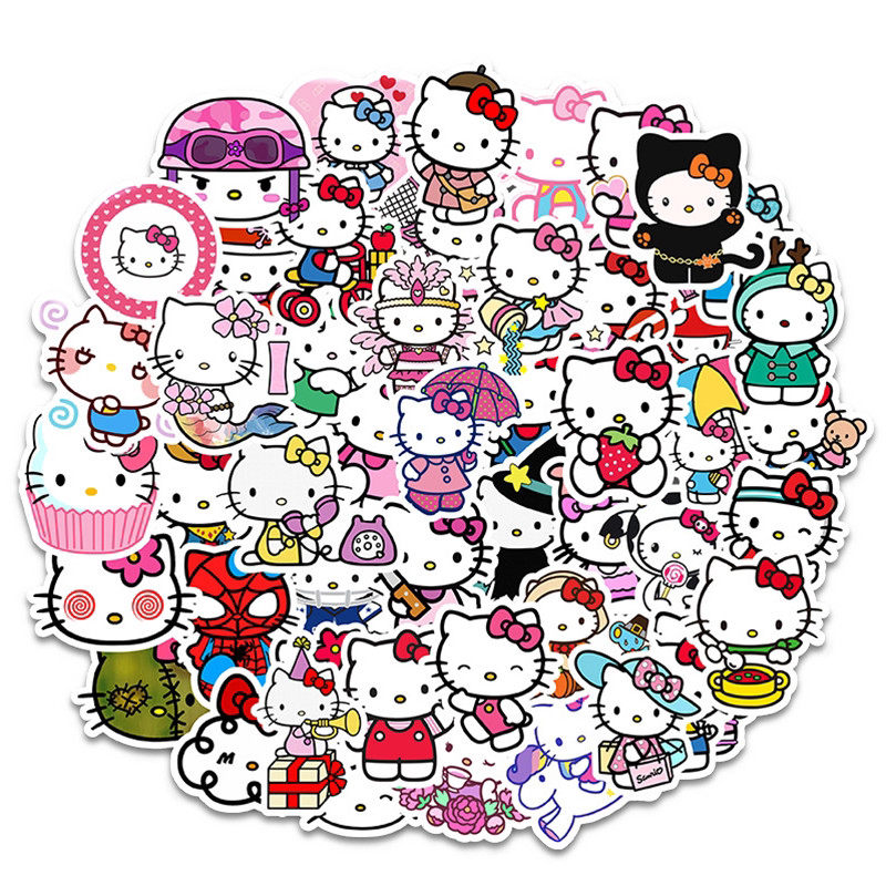 Sticker Hello Kitty set 30 ảnh decal hình dán