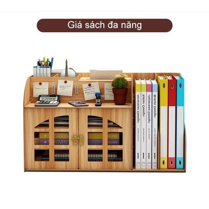 Giá sách đa năng văn phòng nhà cửa Gỗ anh đào