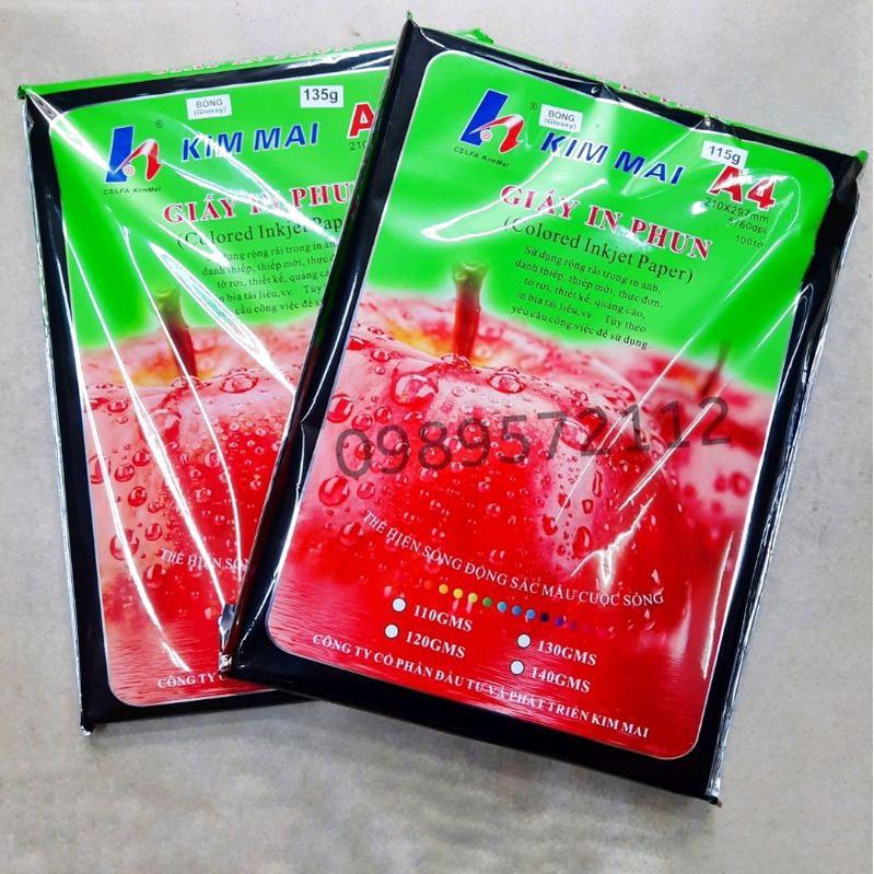 Giấy in ảnh kim mai,giấy in ảnh 1 mặt bóng định lượng 115gsm-135gsm