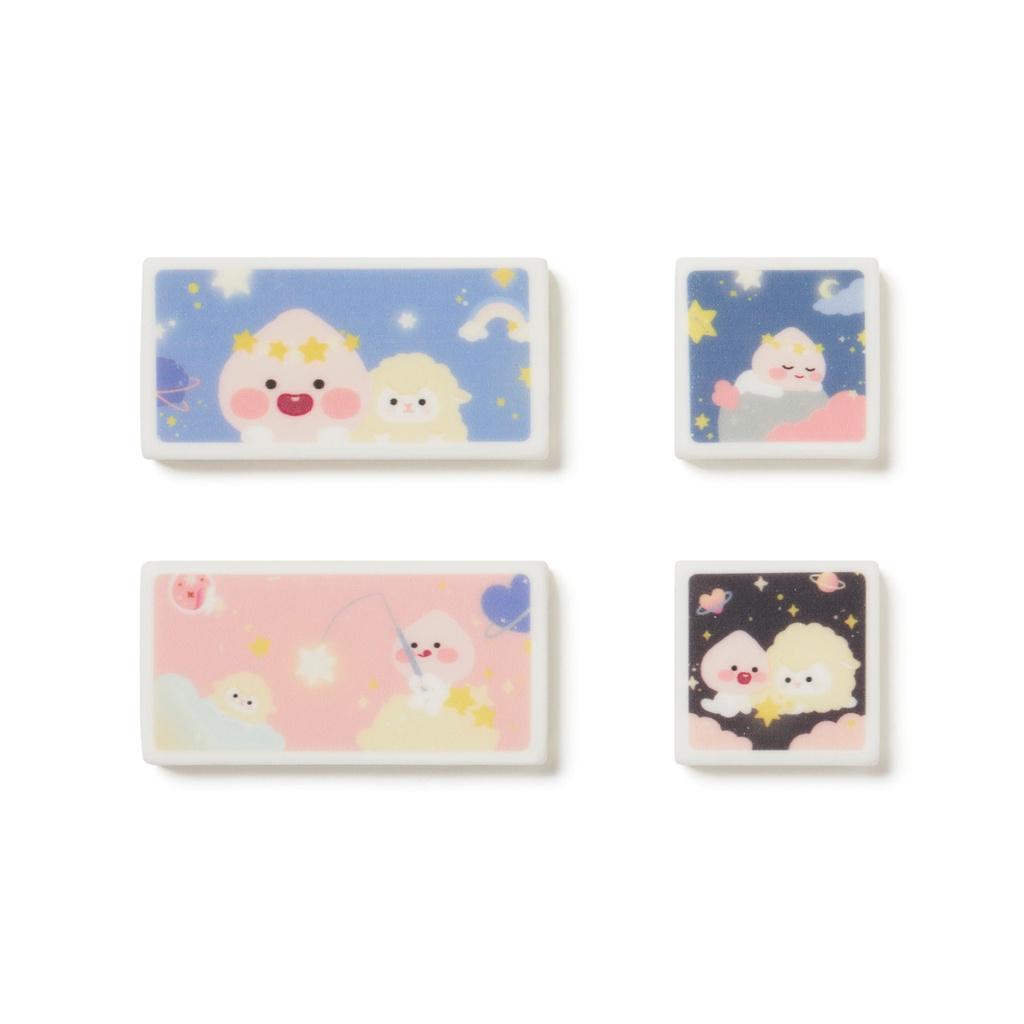 Set 4 Cục Tẩy Giảm 20K Khi Nhập - Set 4 Cục Tẩy Apeach Cute Kakao Friends Chính Hãng