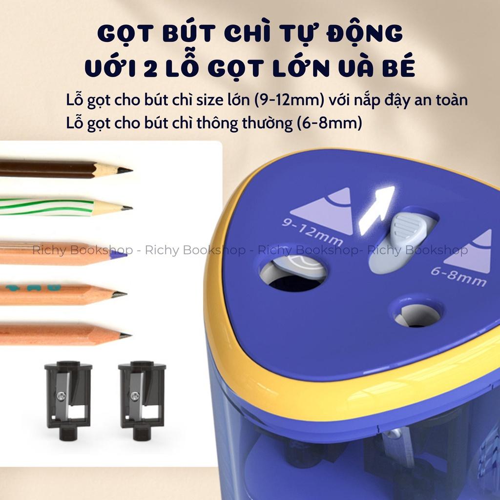 Bộ Họa Cụ, Dụng Cụ Học Tập Tự Động Cao Cấp 4 in 1 - Vẽ, Gọt, Tẩy, Hút Bụi - Mideer Electric Stationery