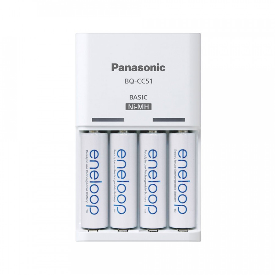 Combo 4 Pin Eneloop AA Và Sạc Panasonic BQ-CC51 - Hàng Nhập Khẩu