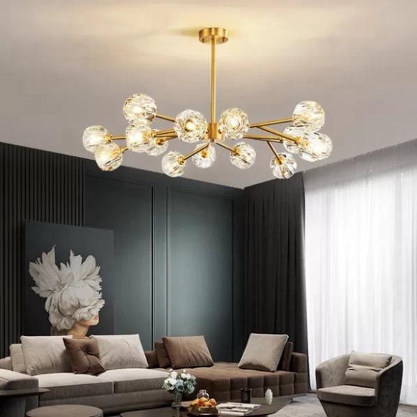 Tặng kèm 18 bóng led - Đèn thả, đèn trang trí 18 bóng tròn, đèn trần, đèn decor D990/18 DT HQ