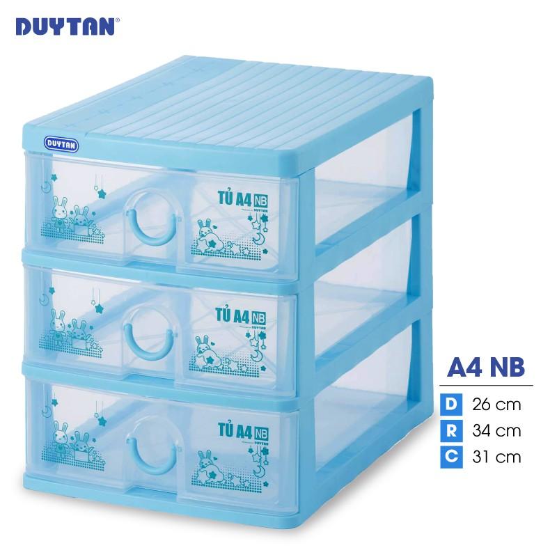 Tủ nhựa DUY TÂN A4 nắp bằng 3 ngăn - 33434
