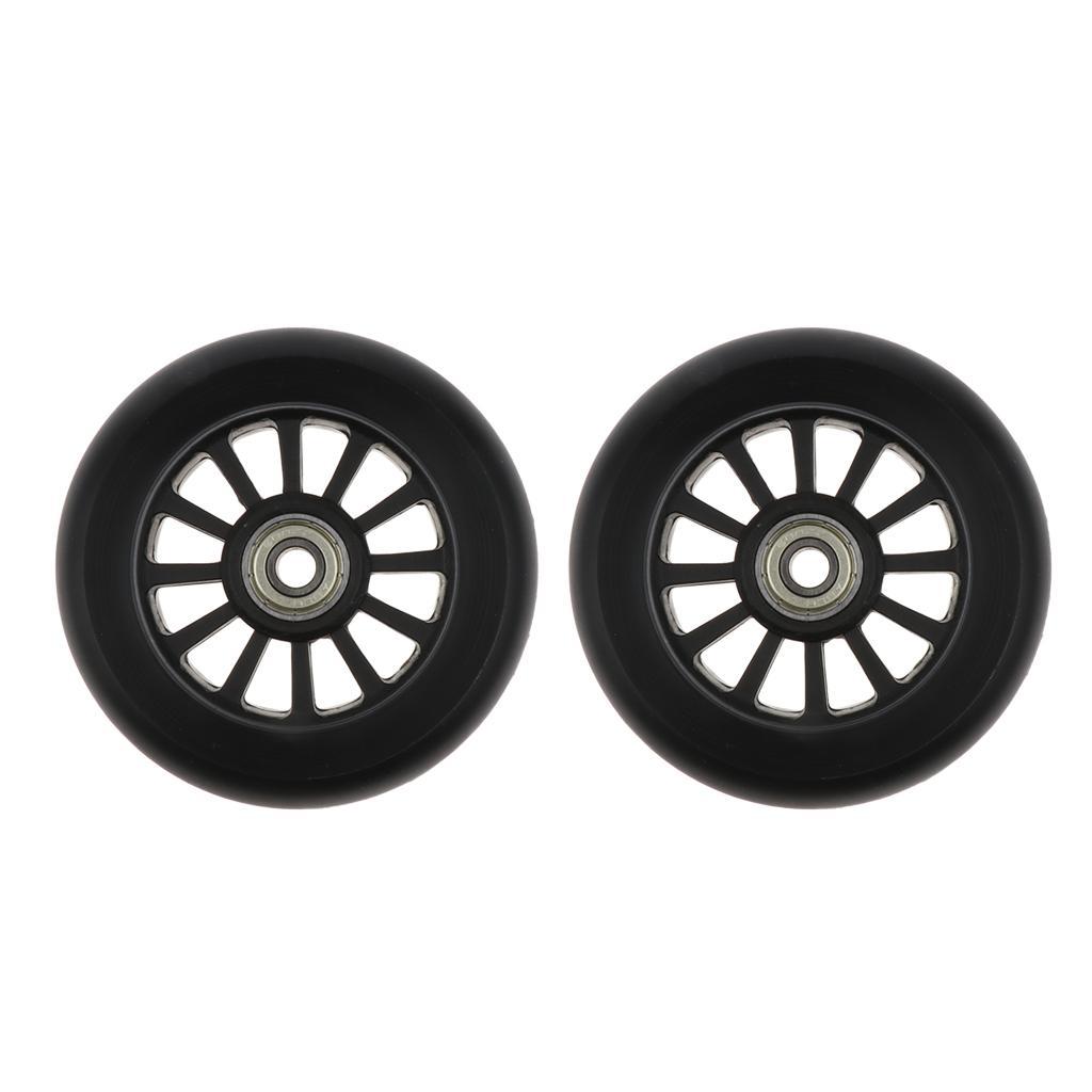 2x 2pcs 100mm Pro Scooter Wheels Replacement Fit for Most Scooter Types White Black Color Optional