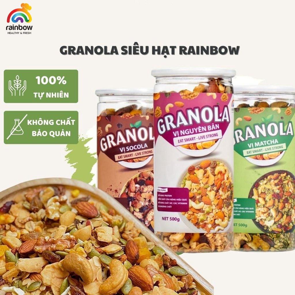 Ngũ Cốc Granola Siêu Hạt, Hỗ Trợ Giảm Cân, Vị Ngọt Tự Nhiên Từ Mật Ong Và Mật Hoa Dừa