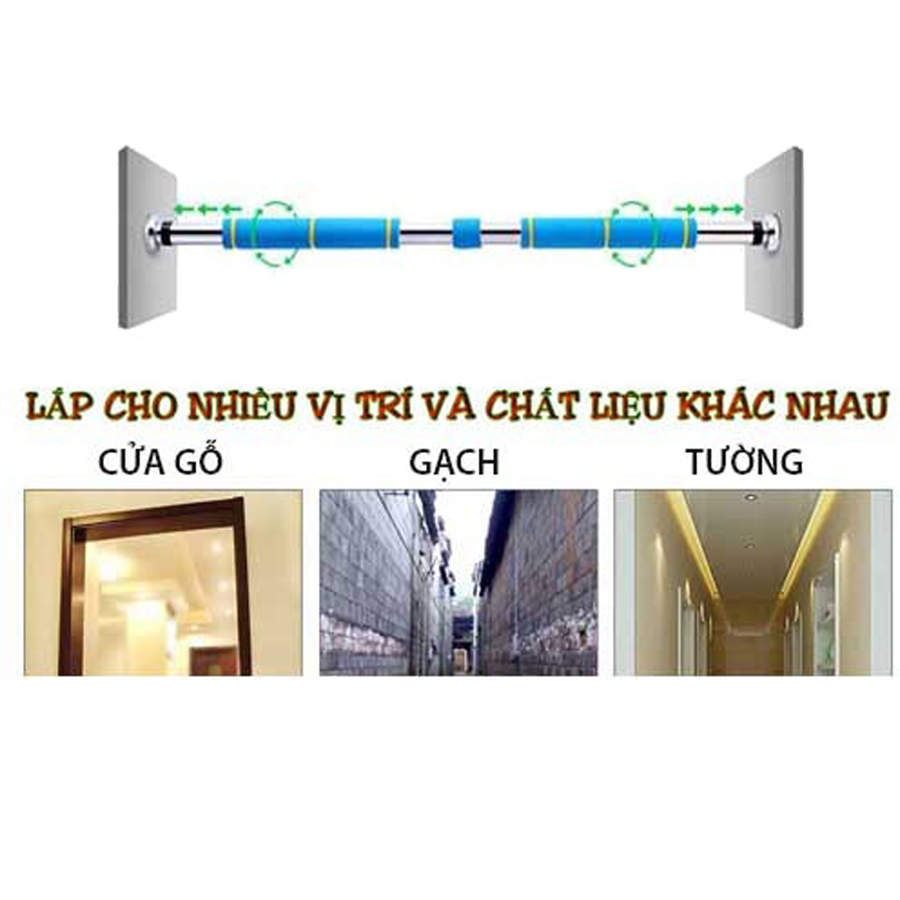 Xà Đơn Treo Tường Gắn Cửa Đen Đỏ Chịu Lực 150kg Chính Hãng Đại Nam Sport + Kèm Găng Tay Tập Xà