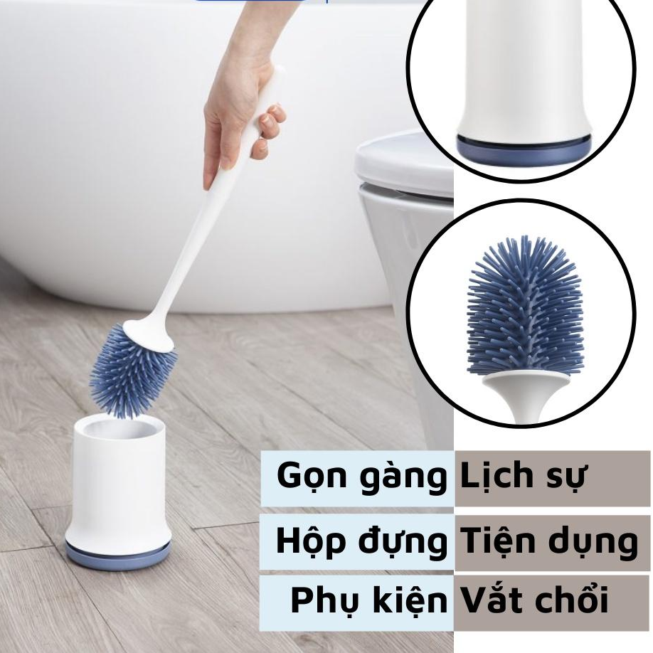 Chổi cọ nhà vệ sinh bồn cầu toilet silicon inochi kirei thông minh cây cọ bồn cầu chà nhà tắm tiện dụng