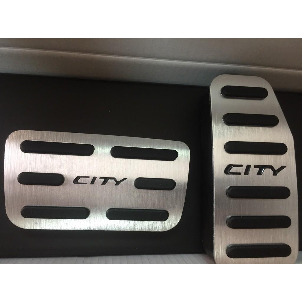 Ốp Chân Phanh Chân Ga Xe Honda CITY 2014 đến 2020 - Bộ 2 ốp cao cấp