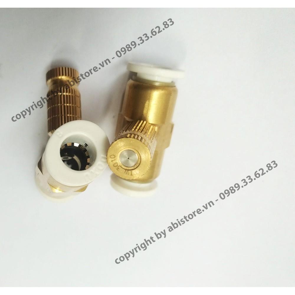 BÉC PHUN SƯƠNG NỐI ỐNG 8MM, BÉP ĐỒNG PHUN SƯƠNG ĐẸP