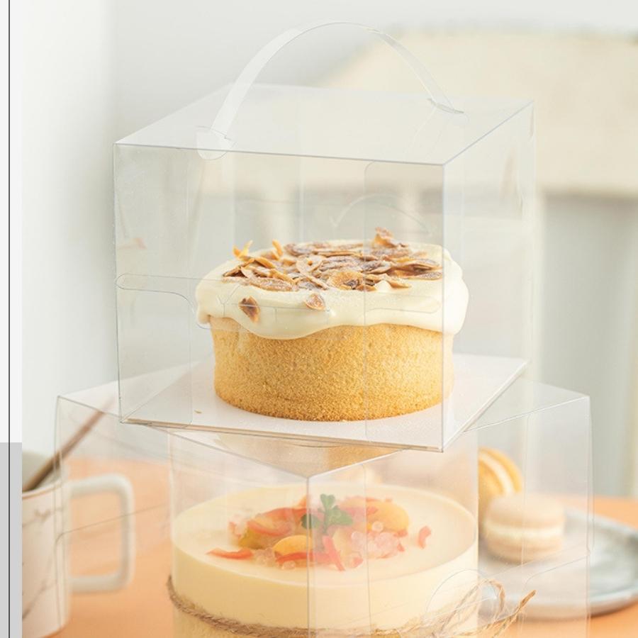 Hộp Đựng Bánh Mousse Gato Kem Sinh Nhật Mica Trong Suốt Đáy Hình Vuông 8,5X8,5 CM Phụ kiện Trang Trí - HOPBK2IN