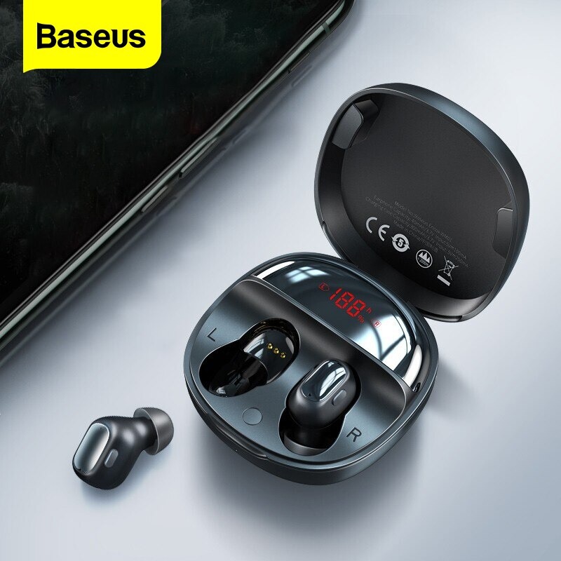 Tai nghe không dây TWS Baseus Encok True Wireless Earphones WM01 Plus (Bluetooth 5.0, Stereo Earbuds, Touch Control, Noise Cancelling) - Hàng Chính Hãng