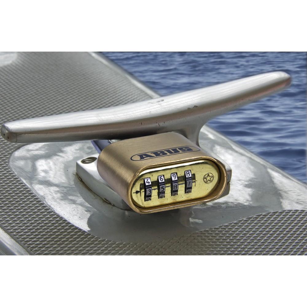 Ổ khóa số ABUS 180IB/50 MARINE thân đồng rộng 50mm có chìa đổi mật mã - chịu mọi thời tiết - MSOFT