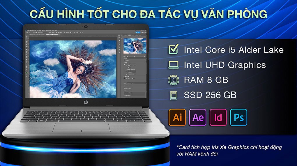 Máy Tính Xách Tay Laptop HP 240 G9 Bạc (intel core i5-1235U, 8GB Ram, SSD 256GB M2, 14&quot;FHD, Win11) - Hàng Chính Hãng