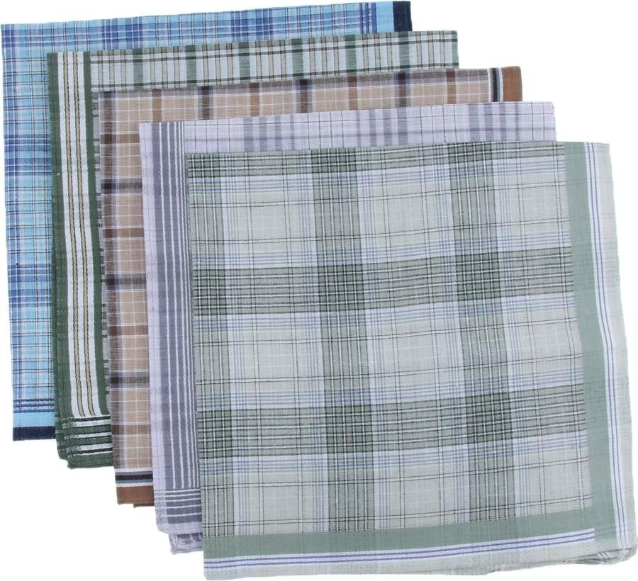 5Pack Kiểu Kẻ Sọc Nam Khăn Tay Cotton Cổ điển Pocket Vuông Hanky