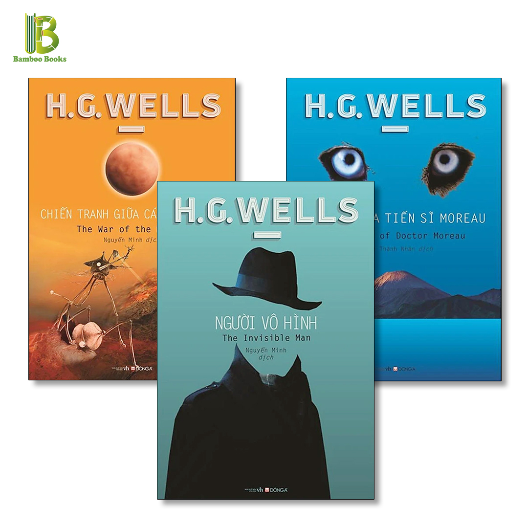 Combo 3 Tác Phẩm Kinh Điển Của Herbert G.Wells: Hòn Đảo Của Tiến Sĩ Moreau + Người Vô Hình + Chiến Tranh Giữa Các Hành Tinh - Tặng Kèm Bookmark Bamboo Books