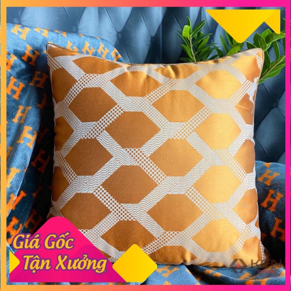 Gối Tựa Lưng Gối Tựa Sofa, Gối Vuông Trang Trí Hoa Văn Hiện Đại Kích Thước 45x45cm