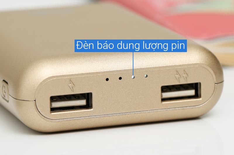 Pin sạc dự phòng 7.500 mAh AVA LA 10K-1 - Gold - Hàng chính hãng