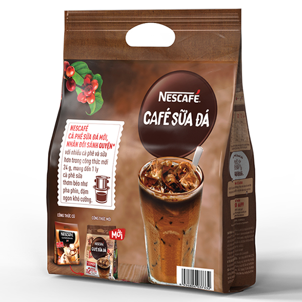 Combo 2 Bịch Cà Phê Sữa NESCAFÉ Cà Phê Sữa Đá (Bịch 25 Gói x 24g)