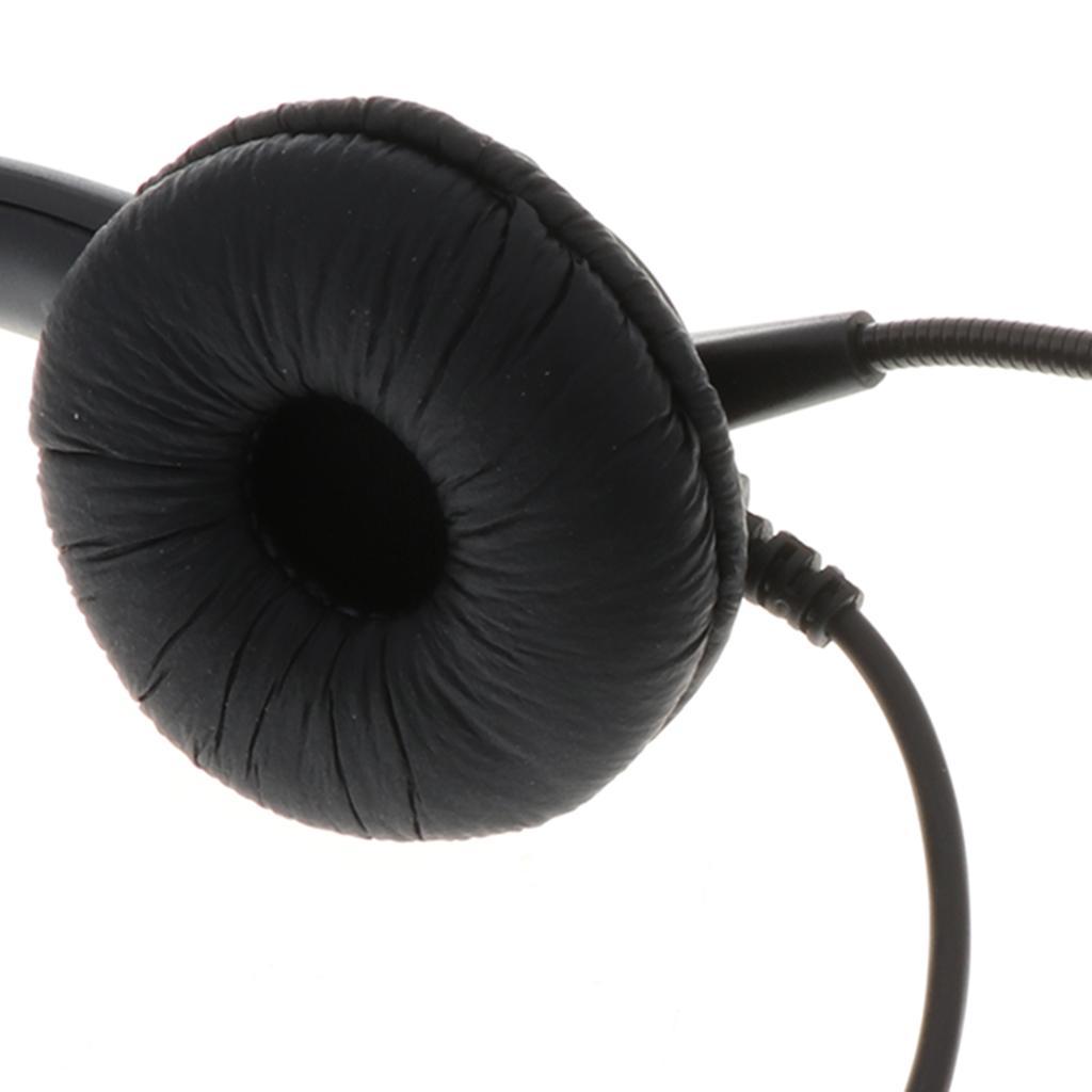 3X Call Center Plug Headset Microphone Noise Cancelling Business Headset
