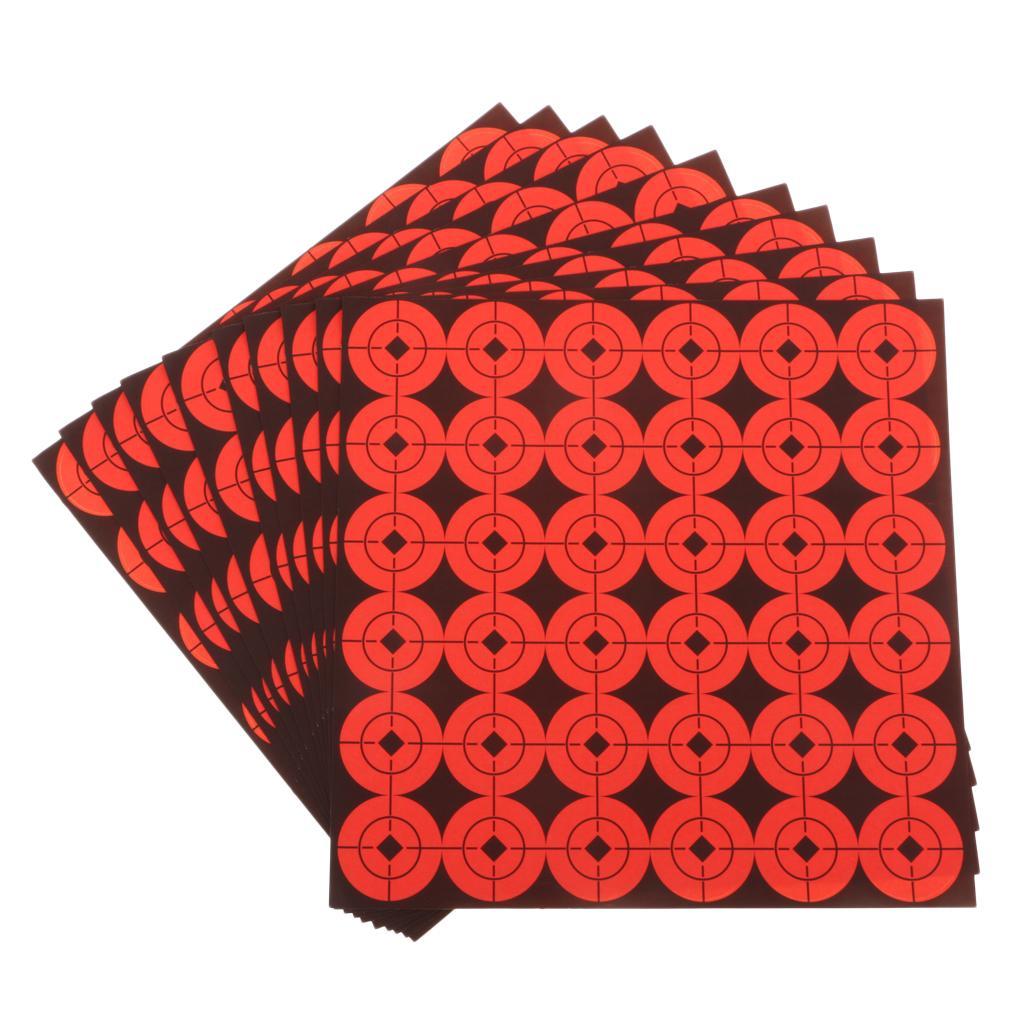 1080Pcs Target Stickers Self Adhesive Target for Fluorescent Orange