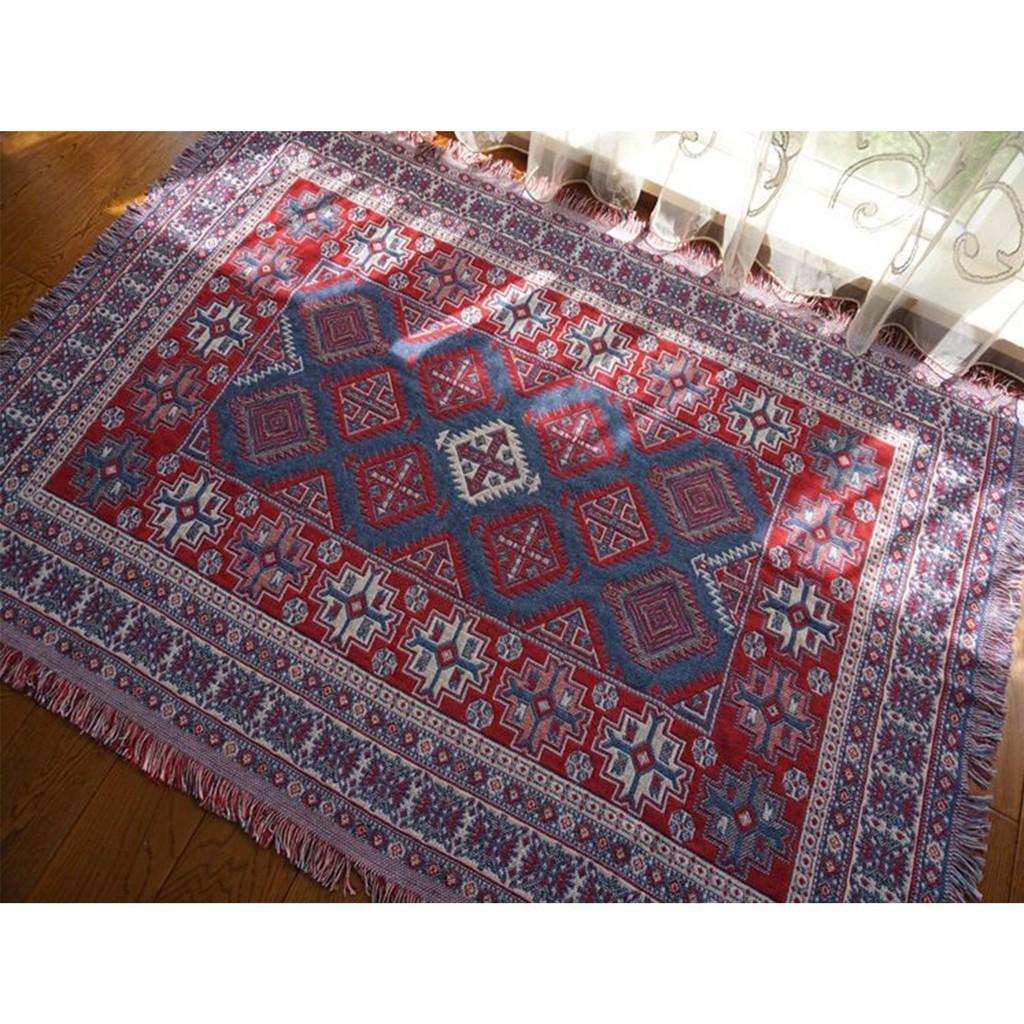 Thảm Thổ Cẩm Bohemian180cm x 230cm Họa tiết Châu Âu