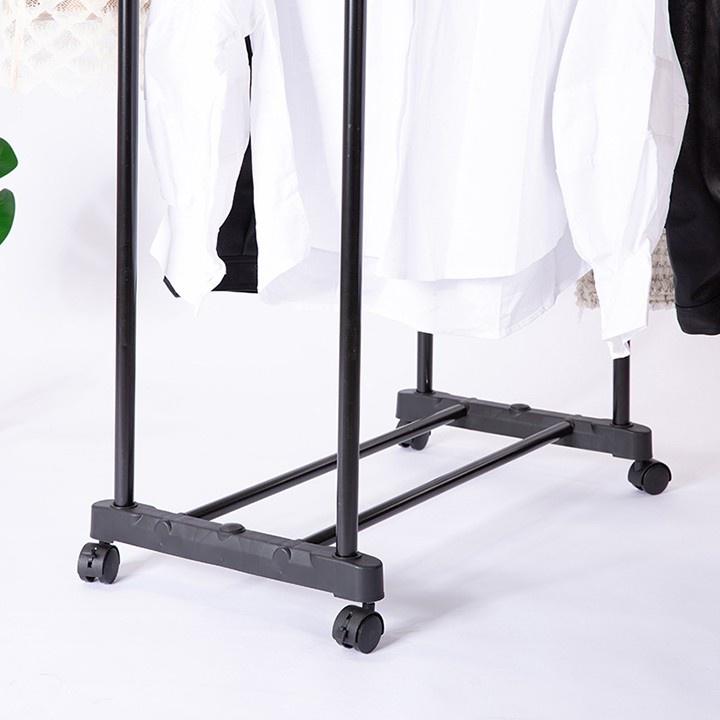 Giàn Phơi Quần Áo Lắp Ráp 2 Tầng Cao Cấp Có Bánh Xe Di Chuyển Tiện Lợi
