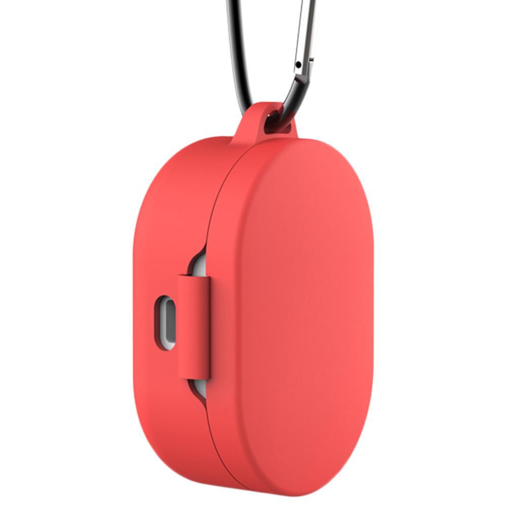 2Pcs Earphone Cover 360° Full Protection for Redmi Airdots Red+Gray
