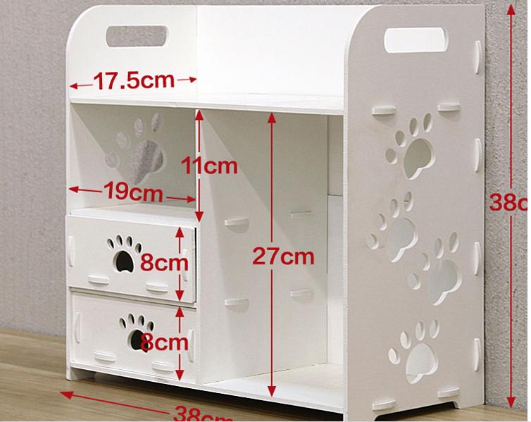 Kệ mỹ phẩm chân chó 2 ngăn kéo