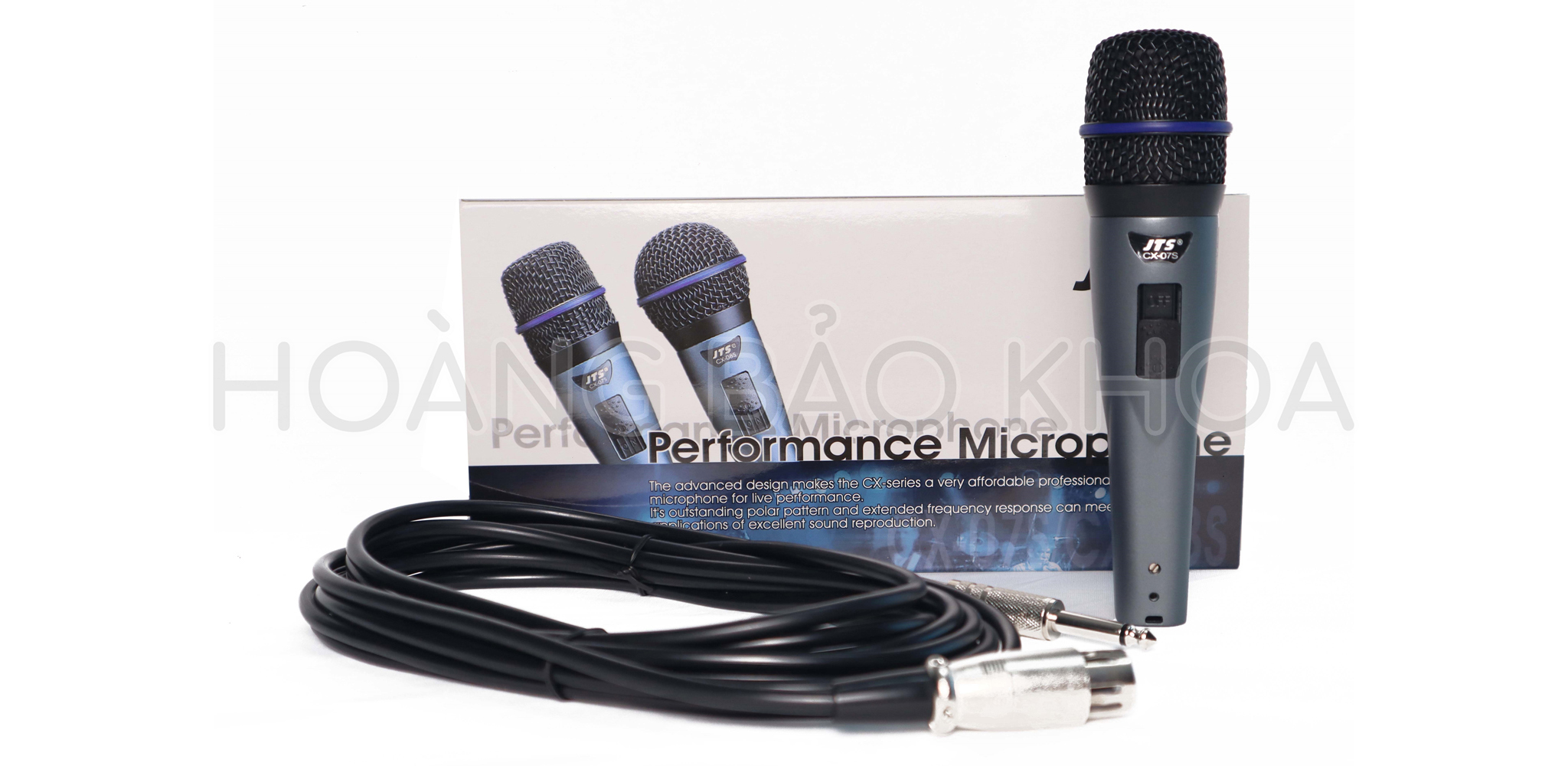 CX-07S Microphones Cầm Tay Dynamic Kèm 4.5m Dây JTS - HÀNG CHÍNH HÃNG
