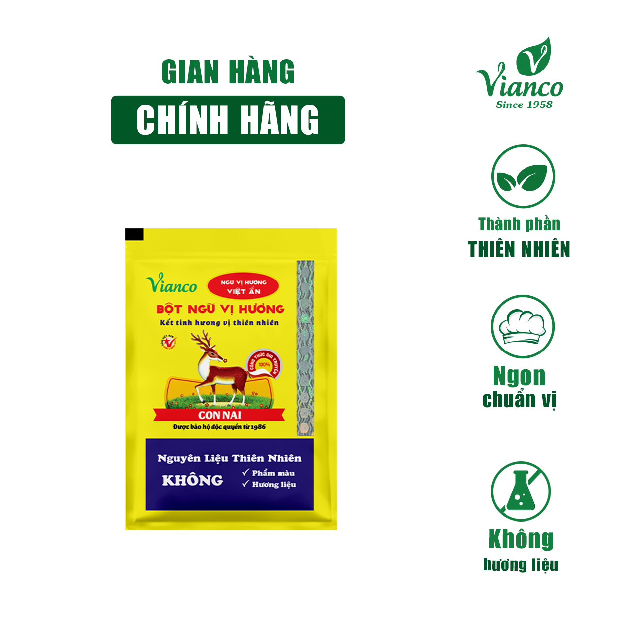 Bột Ngũ Vị Hương Hiệu Con Nai 10gr