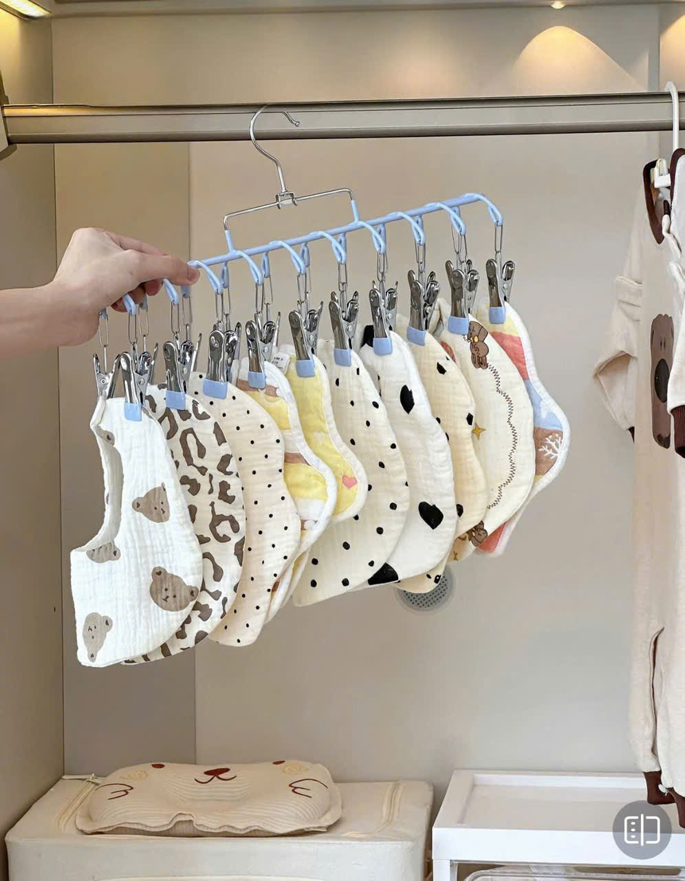 Móc Vòm 20 Kẹp Phơi Đồ Lót &amp; Đồ Trẻ Em Chống Trượt – Móc Kẹp Treo Tất Vớ Chống Gió, Móc Treo Quần Áo Thép Bọc Nhựa 37cm - HÀNG CHÍNH HÃNG MINIIN