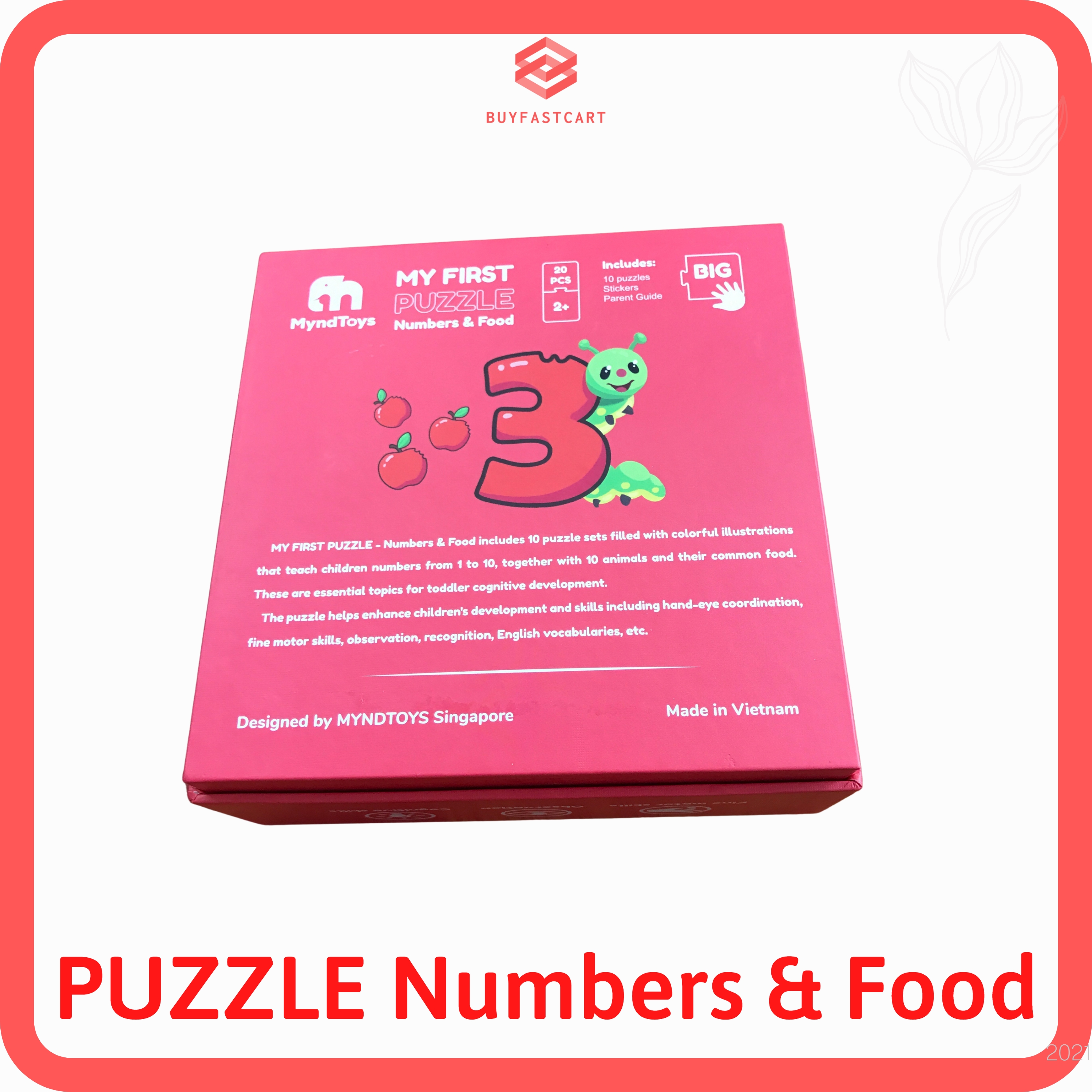Đồ Chơi Xếp Hình MyndToys My First Puzzle - Numbers & Food Dành Cho Các Bé Trên 2 Tuổi