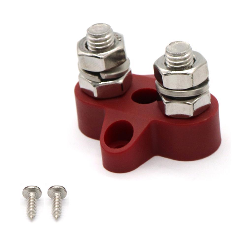 5/16inch Red Junction Block Power Post Insulated Terminal Stud Boat Marine
