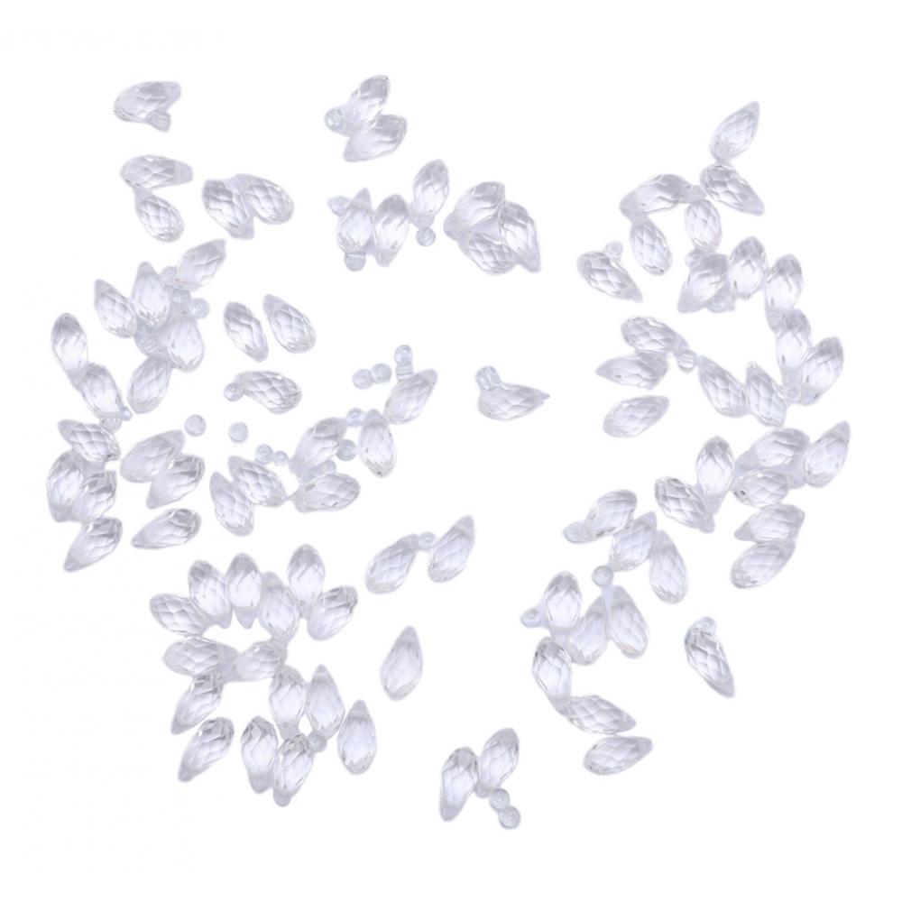 Crystal Beads Bulk 6 x 8mm Mix Lot of 100pcs Faceted Crystal Glass Beads Loose Spacer Beads for Jewelry Findings Beading Supplies