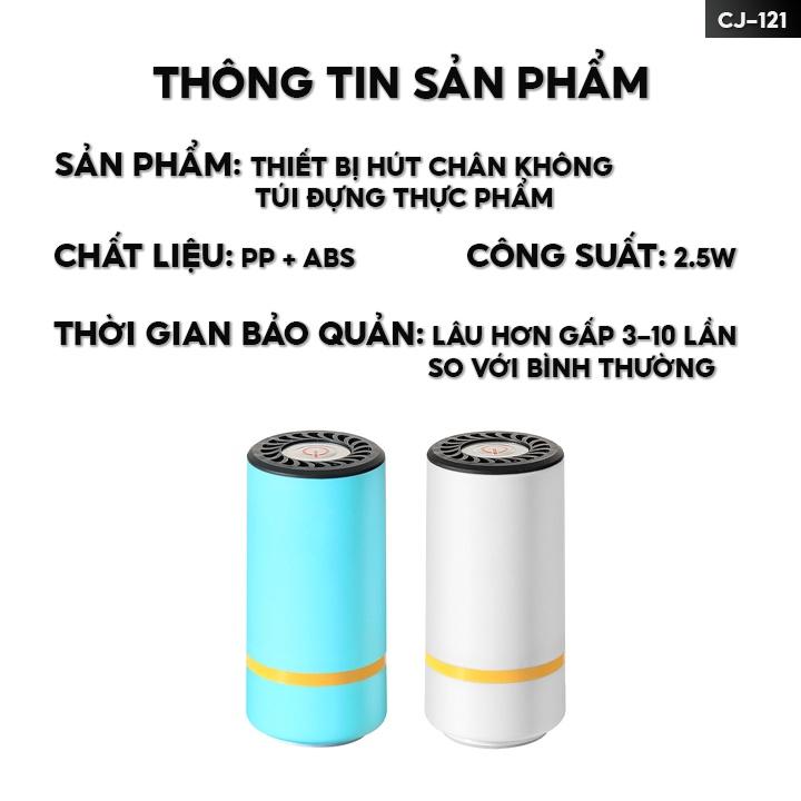 Máy Hút Chân Không Dành Cho Túi Thực Phẩm Mini Cầm Tay Gia Dụng Thông Minh Tiện Lợi CJ-121