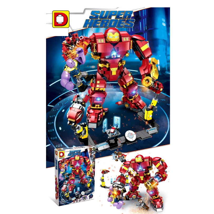 Lắp Ráp Xếp Hình Super Heroes Marvel Mô Hình Bộ giáp Người Sắt Hulbuster Iron Man Chống Lại Thanos Endgame - Đồ Chơi Trẻ Em