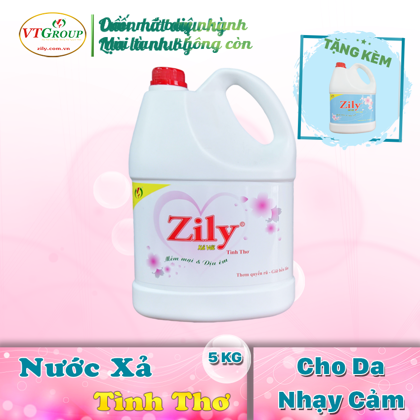 Nước xả vải Zily 4.7Kg (3 chai/ Thùng) - Tặng 1 NG KH 3.8KG