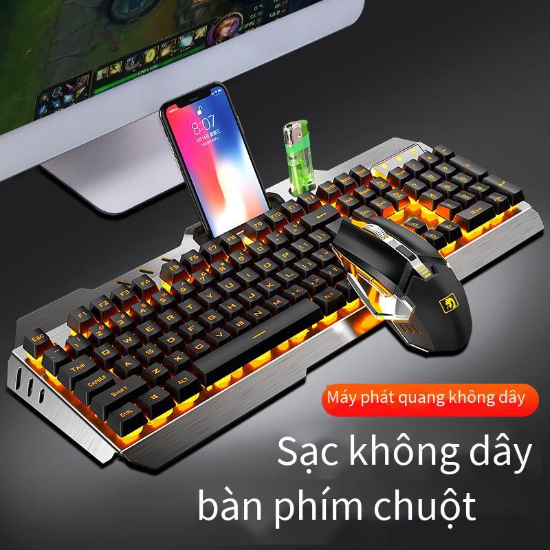 Đảm bảo chất lượng Xinmeng K670 Bộ bàn phím và chuột không dây rắn Mamba có thể sạc lại máy tính xách tay để bàn máy tính chơi game CF