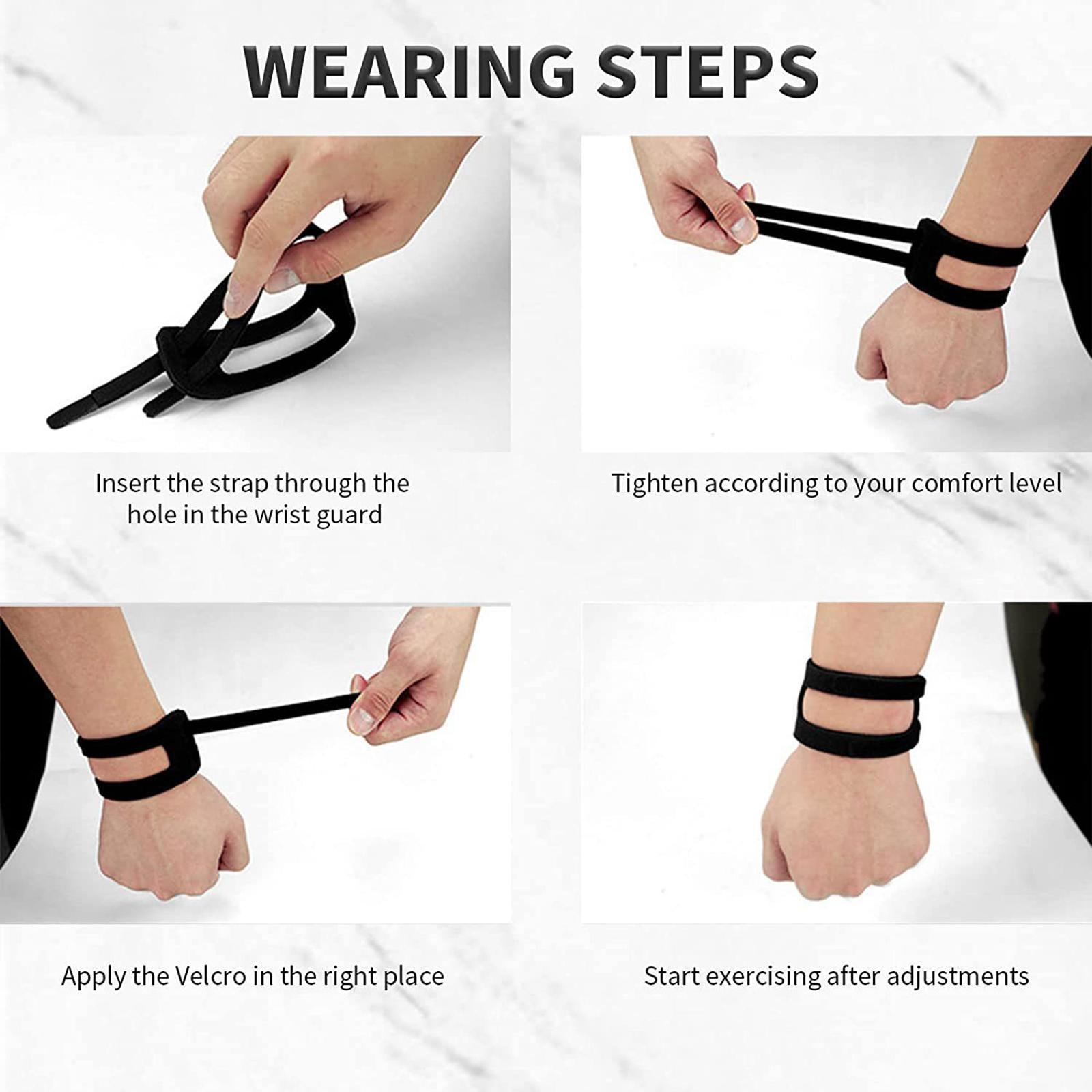 1Pair Wrist Band, Breathable & Adjustable Strap for Men, Women, Wrist Support Wrap for Protection or Sports