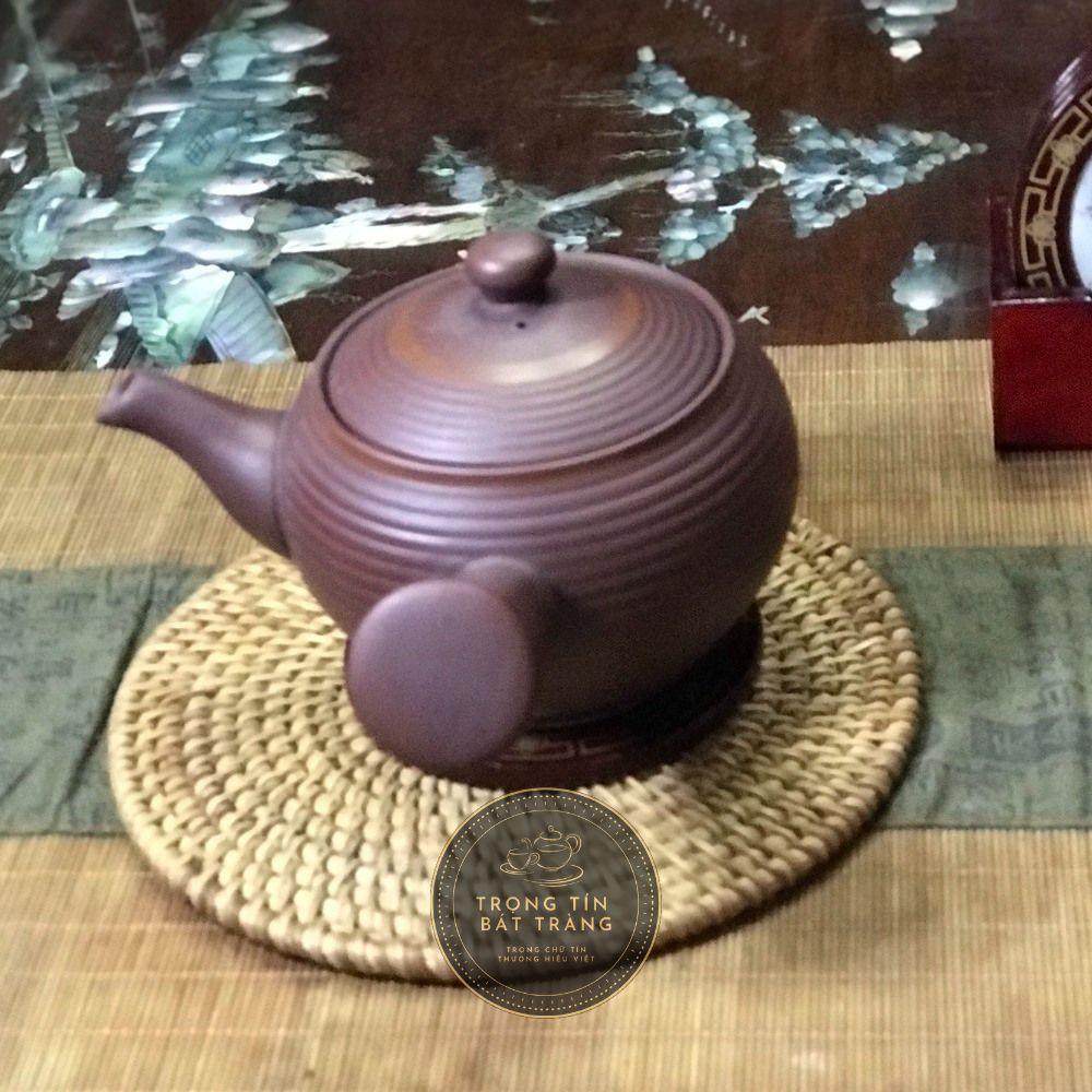 Ấm Trà Đạo Gốm Tử Sa Bát Tràng Nâu Ganh Dáng Đường Vũ Dung Tích 500ml ABTTH 07