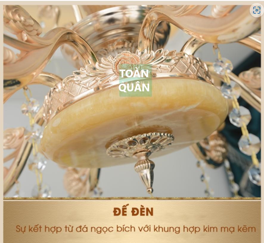 ĐÈN CHÙM TAY NẾN CỔ ĐIỂN CHAO ĐÁ CAO CẤP