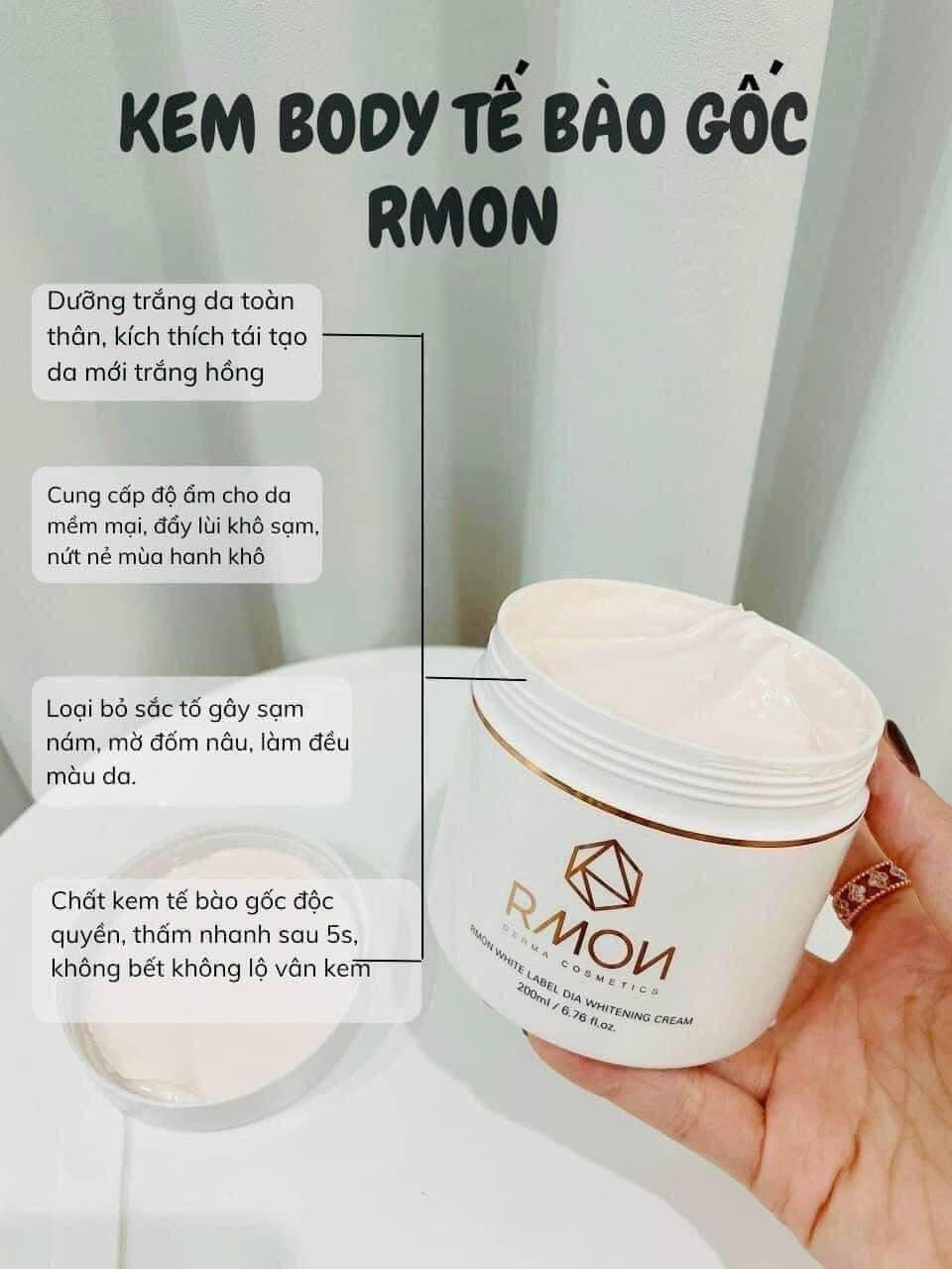 Kem Dưỡng Trắng Da Body Kem Body Rmon White Label Dia Whitening Cream 200ml Hàn Quốc