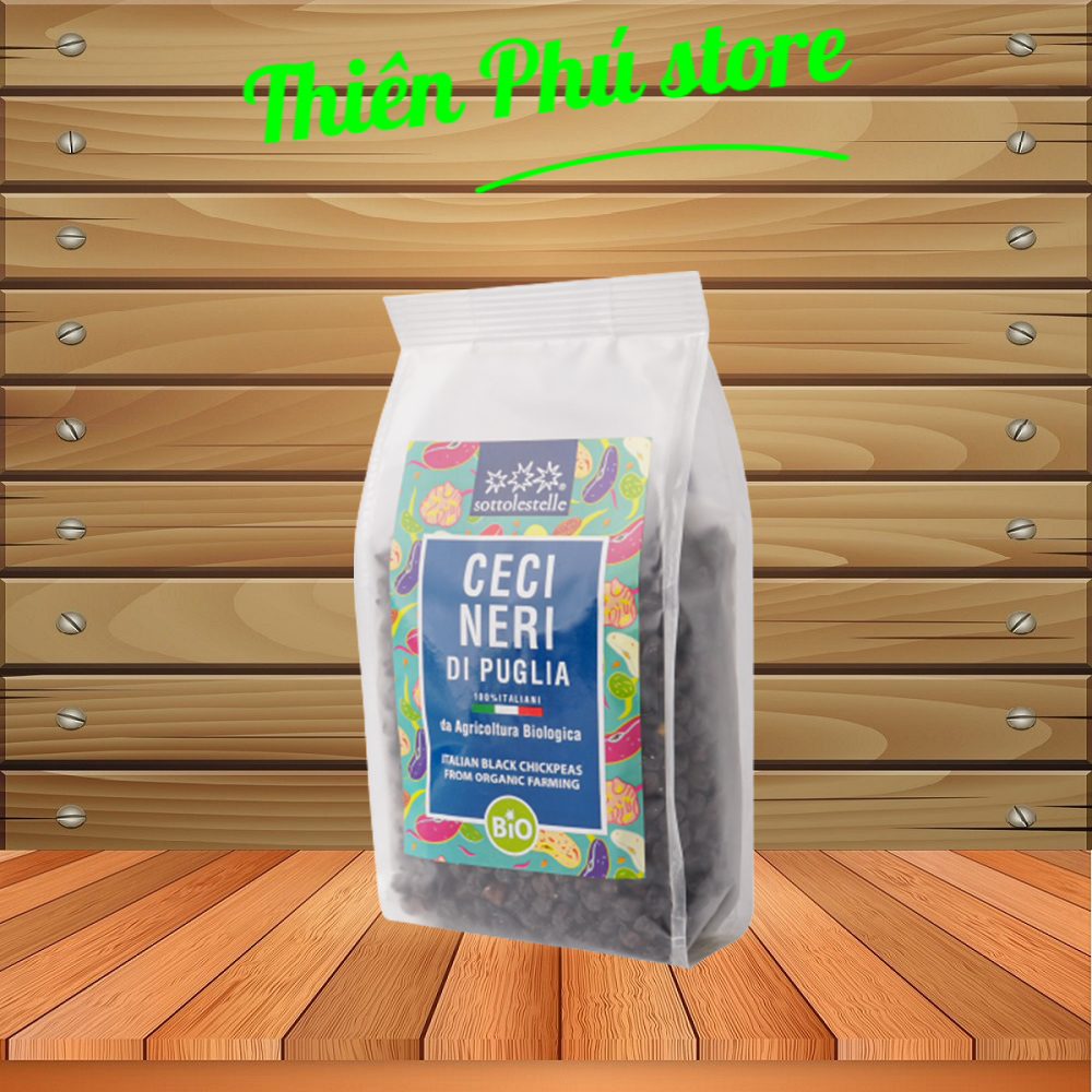 Đậu gà đen Ceci Neri hữu cơ Sottolestelle 400g