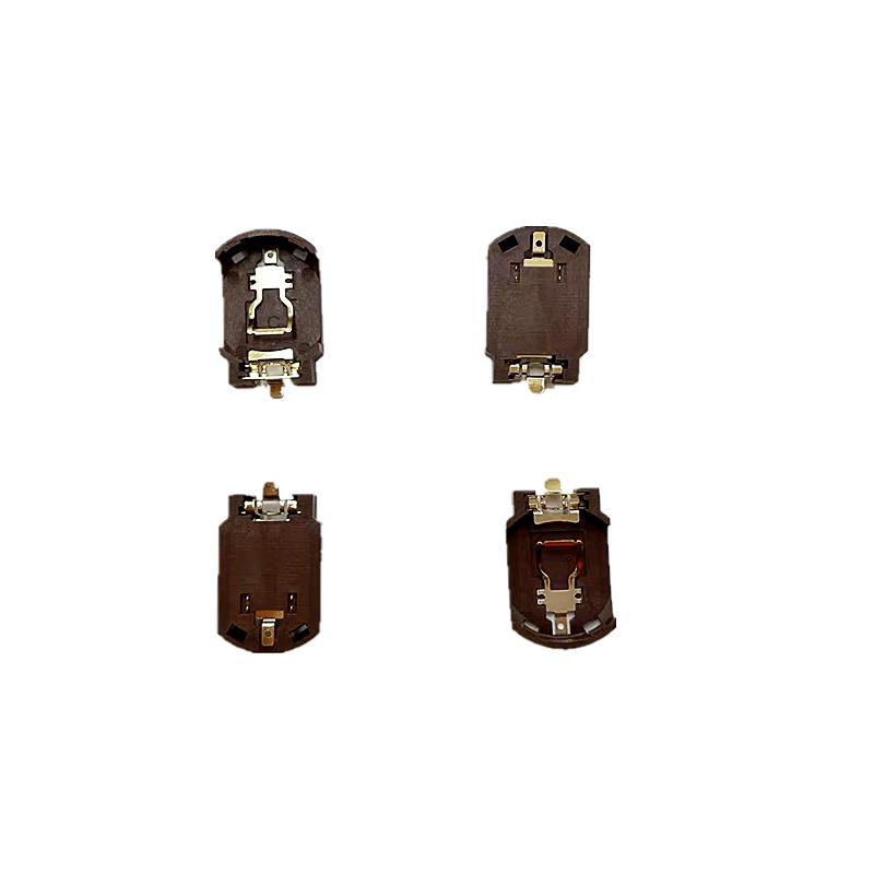 10 Chiếc 3V CR2032 CR2025 CR2016 Hộp Đựng Pin Đồng Xu Màu Đen Đồng Xu Tế Bào Nút Ổ Cắm Hộp Đựng Pin Nút Mạ Vàng Màu sắc: 10 Chiếc